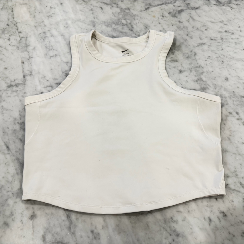 Nike One Dri-FIT White Racerback Top Size XL EUC Revolve